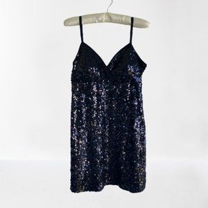 XXI Black Sequin Cocktail Party Dress with Adjustable Straps - Women's Size M